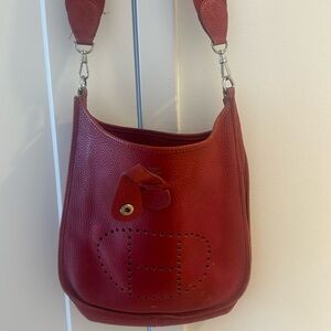 Vintage Red Hermes Evelyn Bag